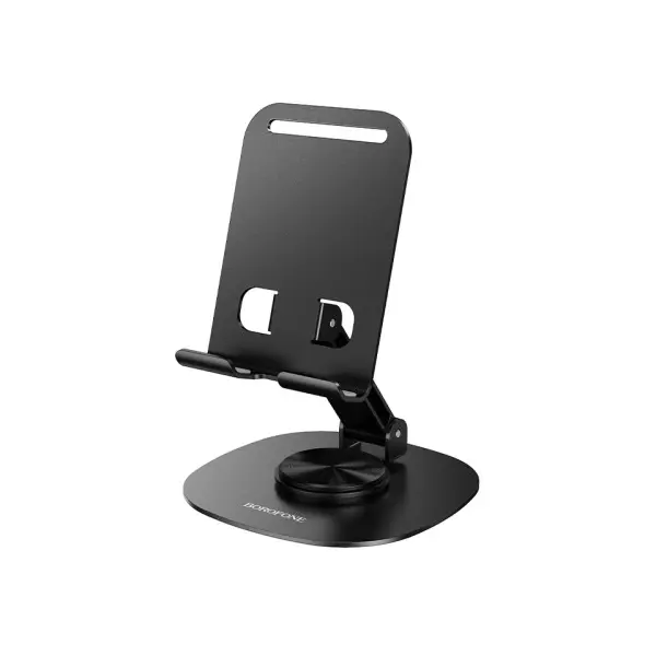 ТРИМАЧ НАСТІЛЬНИЙ BOROFONE BH138 FIT METAL FOLDING DESKTOP STAND, ЧОРНИЙ