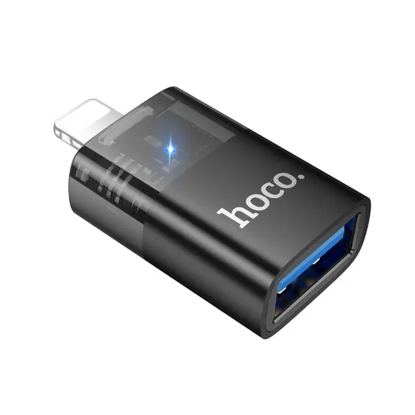 MR4_152315 Перехідник hoco ua36 ip male to usb female otg transparent adapter 