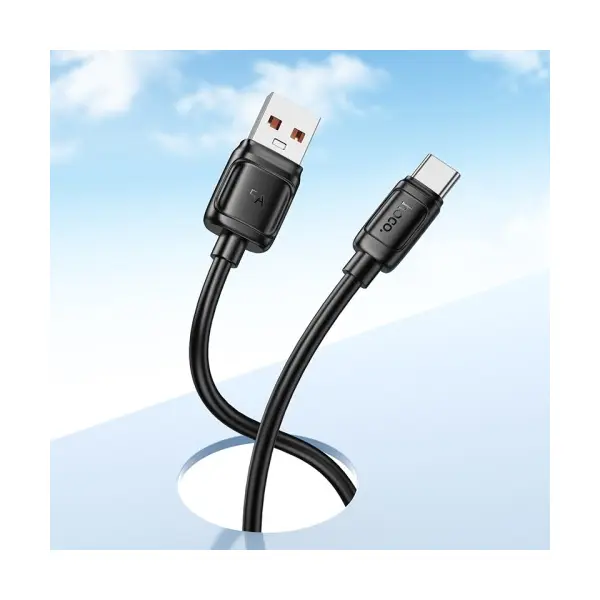 КАБЕЛЬ HOCO X115 SURPASS 100W FAST CHARGING DATA CABLE TYPE-C 1M, ЧОРНИЙ