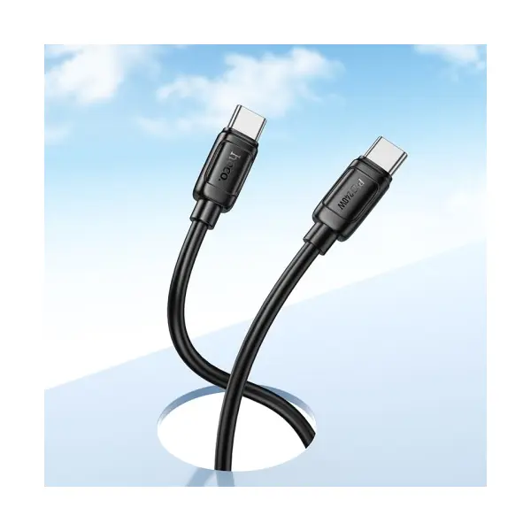 MR4_152317 Кабель pd hoco x115 surpass 240w fast charging data cable c to c 1m, чорний 