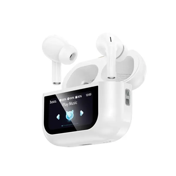 НАВУШНИКИ БЕЗДРОТОВІ HOCO EW88 RAMPINO TRUE WIRELESS ANC TOUCH SCREEN BT HEADSET, БІЛИЙ