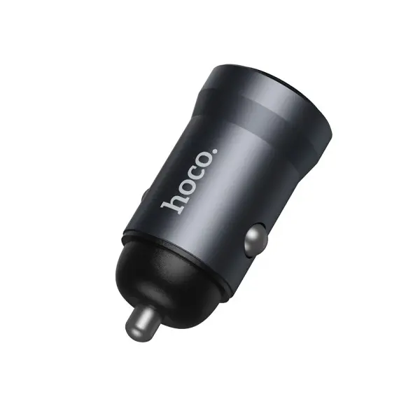 MR4_152322 Автомобільний зарядний пристрій hoco z62 energy single-port qc3.0 car charger metal, сірий 