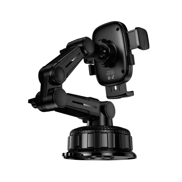 АВТОТРИМАЧ HOCO H89 CROWN LARGE SUCTION CUP CAR HOLDER (CENTER CONSOLE), ЧОРНИЙ METAL, СІРИЙ