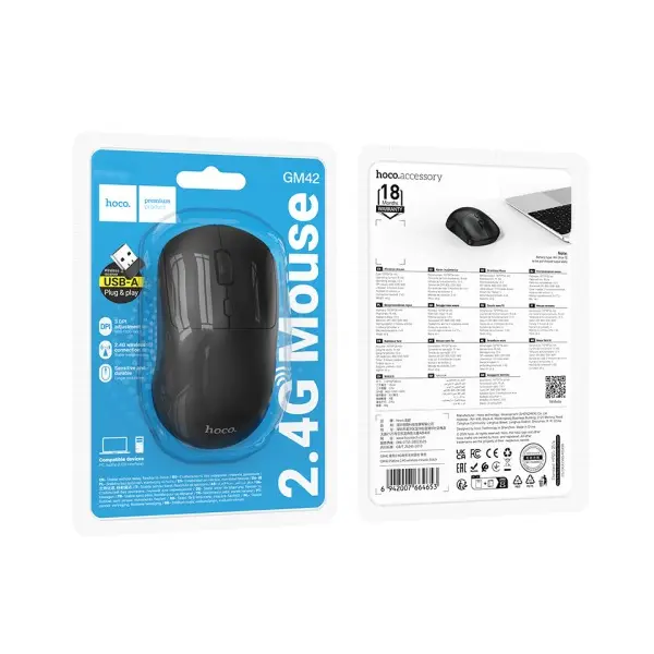 КОМПЮТЕРНА МИШКА HOCO GM42 PLATINO 2.4G WIRELESS MOUSE, БІЛИЙ