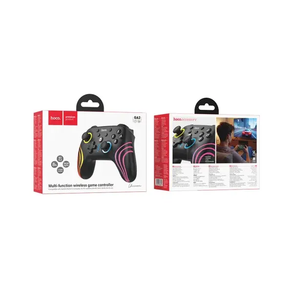БЕЗДРОТОВИЙ ІГРОВИЙ КОНТРОЛЕР HOCO GA2 UNICORN MULTI-FUNCTION WIRELESS GAME CONTROLLER, ЧОРНИЙ