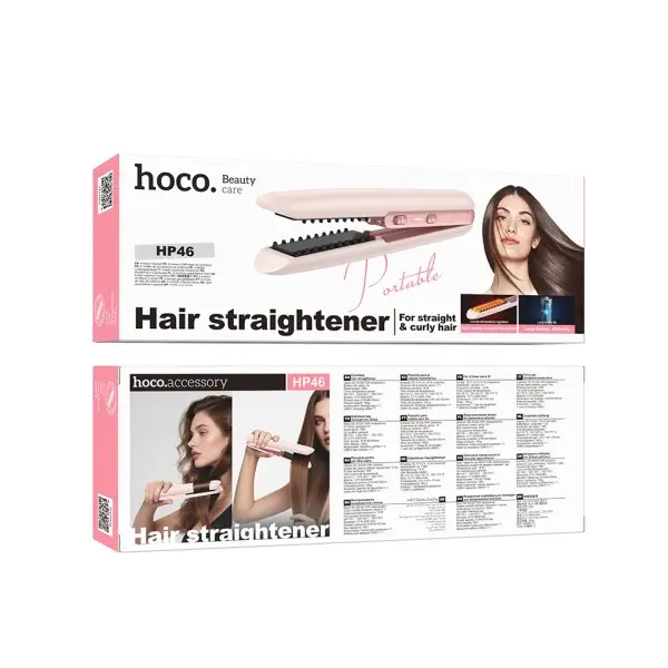 ВИПРЯМЛЯЧ ДЛЯ ВОЛОССЯ HP46 EXPLICIT HOCO HP46 EXPLICIT ELECTRIC HAIR STRAIGHTENER РОЖЕВИЙ
