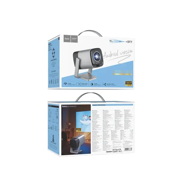ВІДЕОПРОЄКТОР HOCO DT7 SMART ELECTRIC FOCUS PROJECTOR (1080P ANDROID VERSION)