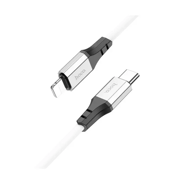КАБЕЛЬ PD HOCO X86 IP SPEAR PD SILICONE CHARGING DATA CABLE 1M, БІЛИЙ
