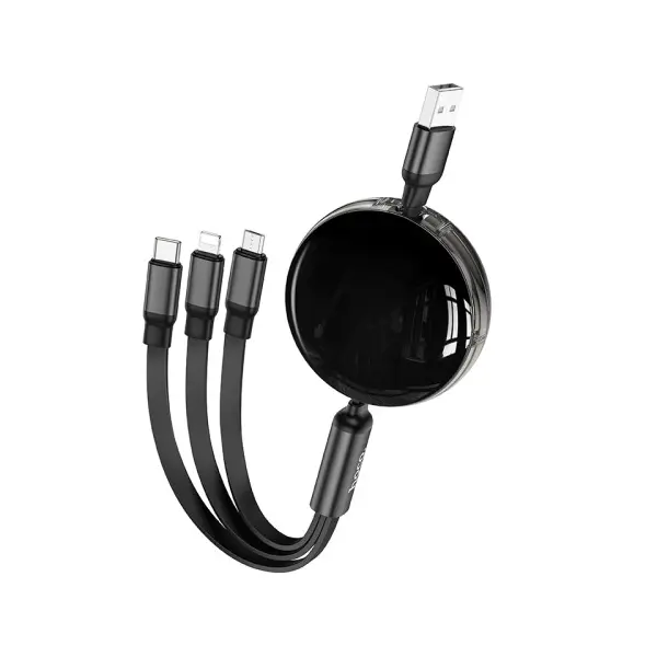 MR4_152424 Кабель pd hoco x78 easy pull storage 3in1 charging cable, чорний 