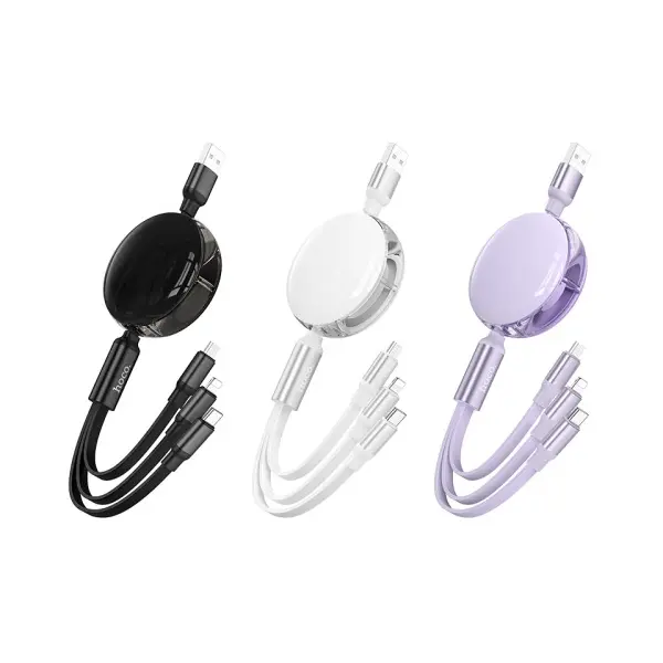 MR4_152424 Кабель pd hoco x78 easy pull storage 3in1 charging cable, чорний 
