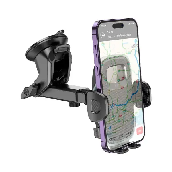 MR4_152425 Автотримач hoco h15 fair push-type car holder (center console), чорний 