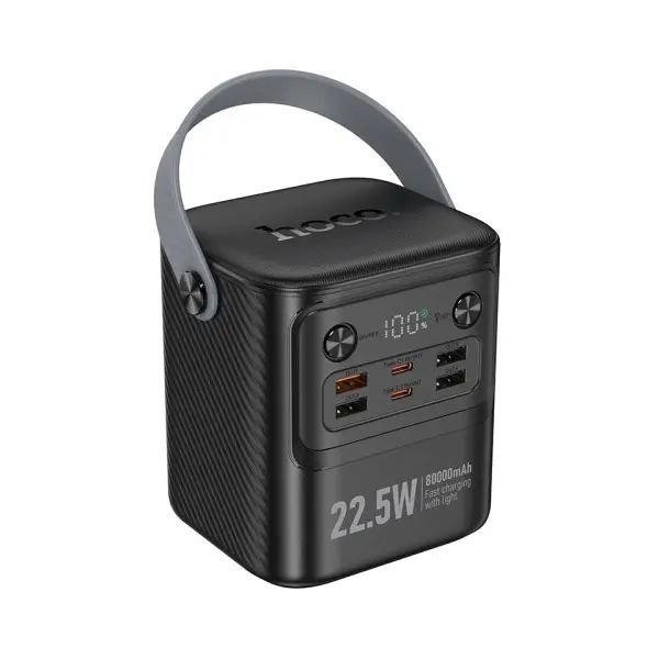 MR4_152970 Зовнішній акумулятор power bank hoco j152 tough 22.5w+pd20w+light power bank 80 000mah, чорний 
