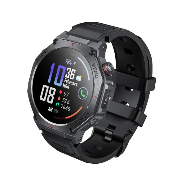 MR4_152824 Смарт-годинник hoco y37 amoled gps sports watch (call version), чорний 