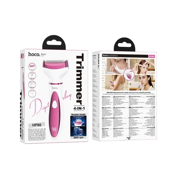 ТРИМЕР HOCO HP80 4IN1 LADIES TRIMMER AND SHAVER ROSE ЧЕРВОНИЙ