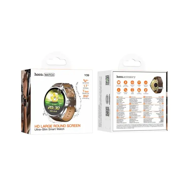 MR4_152832 Смарт-годинник hoco y39 smart watch (call version), чорний 