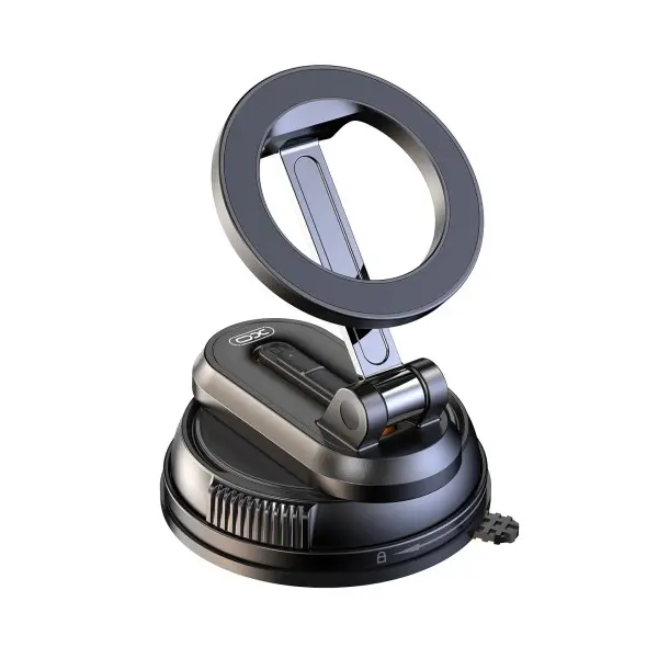 АВТОТРИМАЧ XO C175 REMOVABLE VACUUM MANUAL SUCTION CUP MAGSAFE MAGNETIC HOLDER, ЧОРНИЙ