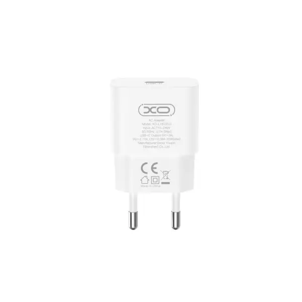 MR4_152946 Мережевий зарядний пристрій xo l167 (eu) 25w type-c fast charger, білий 