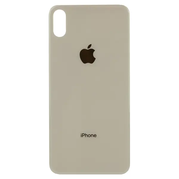 MR1_84896 Кришка задня iphone xs max gold (великий виріз під камеру) 
