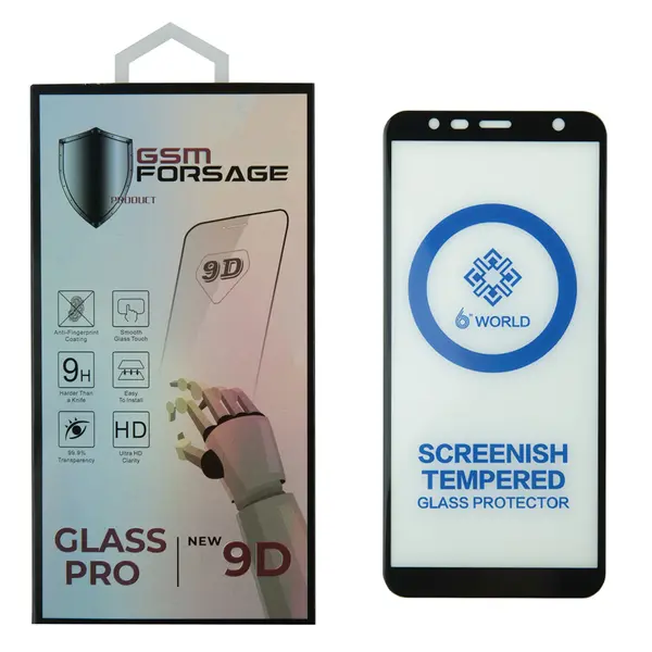 MR1_86380 Захисне скло premium tempered glass для samsung galaxy j6 plus 2018 / j4 plus 2018 (6.0') black 