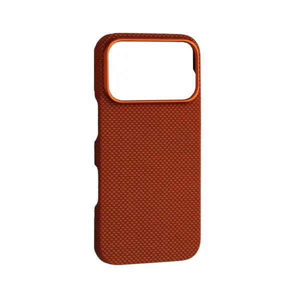 MR4_153199 Чохол kevlar case magsafe open window для iphone 17 pro max brick pattern помаранчевий 