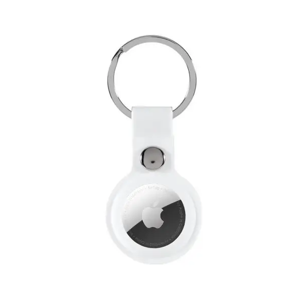 MR4_153008 Брелок silicone key ring для airtag, airtag 2, білий 