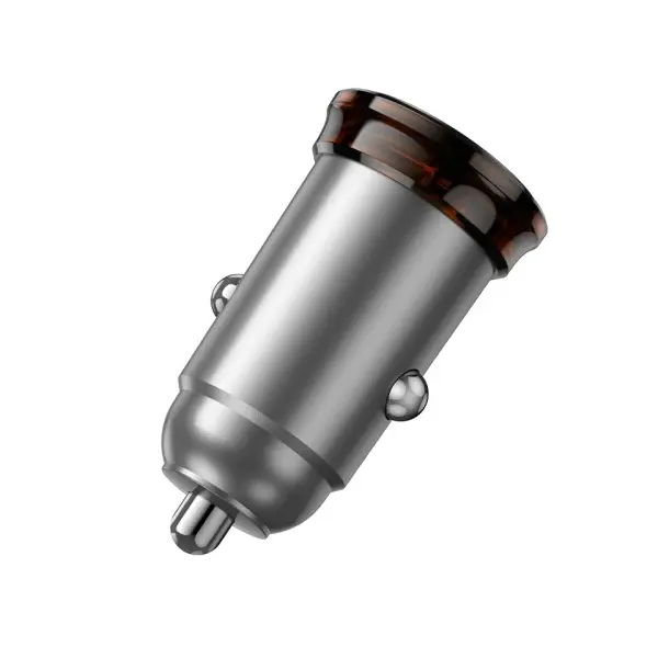 АВТОМОБІЛЬНИЙ ЗАРЯДНИЙ ПРИСТРІЙ HOCO NZ16B RIGOROUS PD45W (2C) CAR CHARGER METAL, СІРИЙ