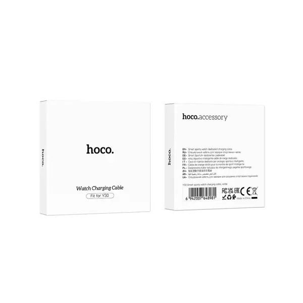 КАБЕЛЬ МАГНІТНИЙ ДЛЯ HOCO Y30 SMART SPORTS WATCH CHARGING CABLE, ЧОРНИЙ