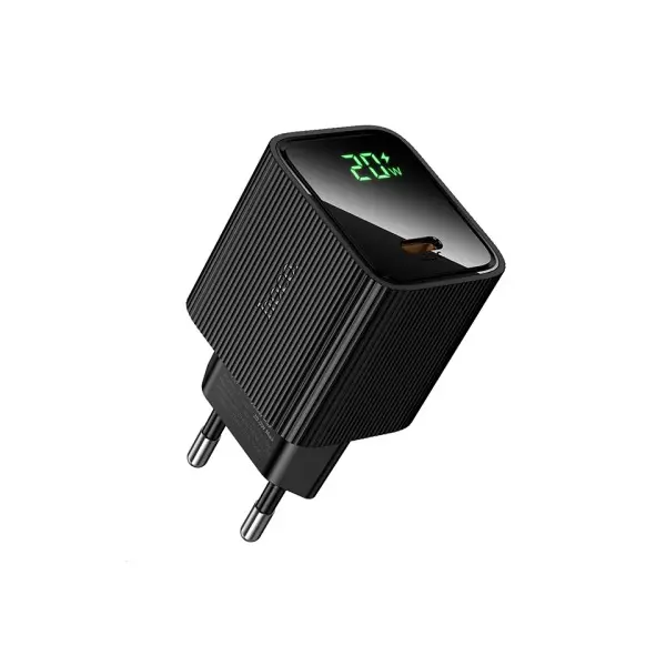 MR4_153034 Мережевий зарядний пристрій hoco cs82a excellent single port pd20w charger with digital display (eu), чорний 