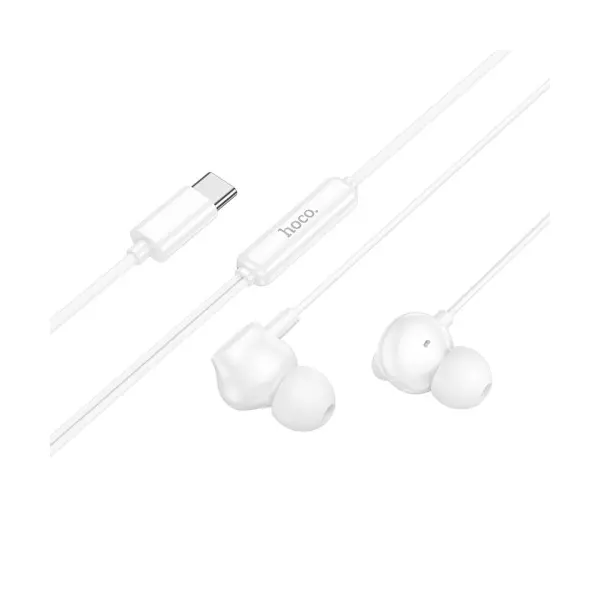 MR4_153129 Навушники дротові hoco m117 victory universal digital earphones with mic. type-c, білий 