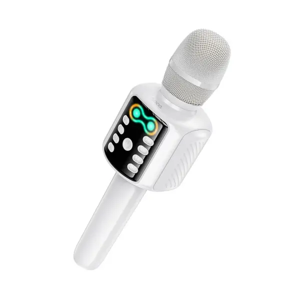 MR4_153138 Мікрофон караоке hoco l24 shine karaoke microphone, білий 