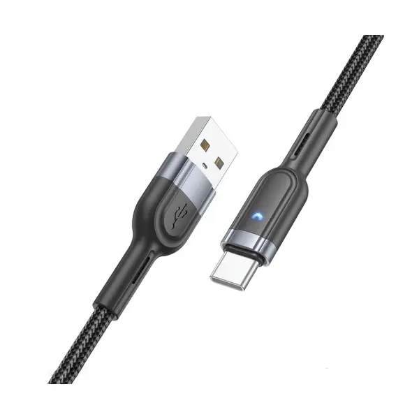 MR4_153089 Кабель hoco u117 grand intelligent power-off charging data cable type-c, чорний 