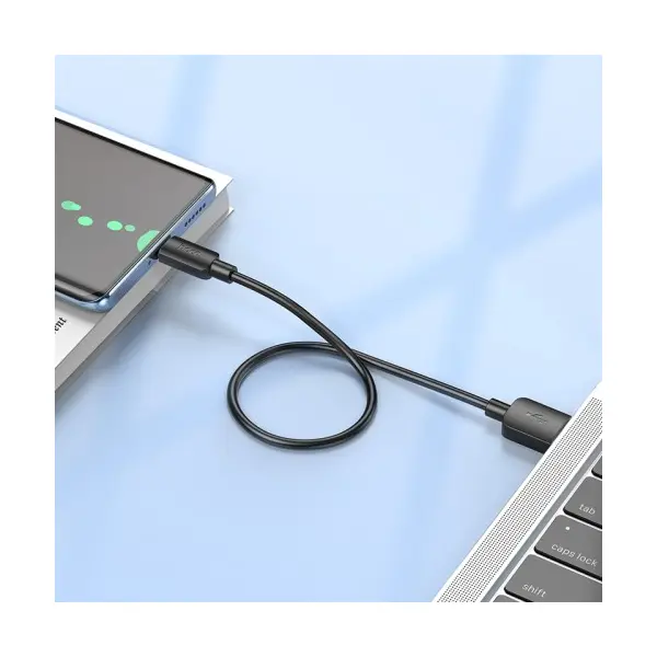 КАБЕЛЬ HOCO X96 HYPER 100W CHARGING DATA CABLE TYPE-C (L=0.25M), ЧОРНИЙ