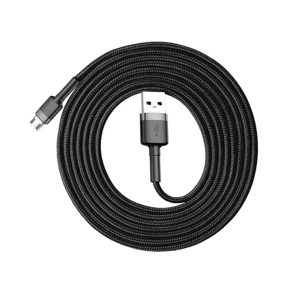 MR4_153221 Кабель baseus cafule micro 1,5a, 2m, чорний-сірий camklf-cg1 
