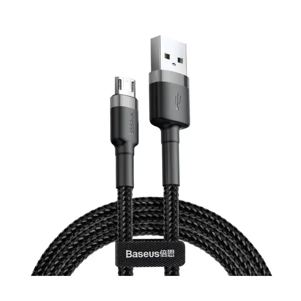MR4_153221 Кабель baseus cafule micro 1,5a, 2m, чорний-сірий camklf-cg1 