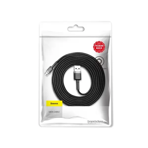 MR4_153221 Кабель baseus cafule micro 1,5a, 2m, чорний-сірий camklf-cg1 