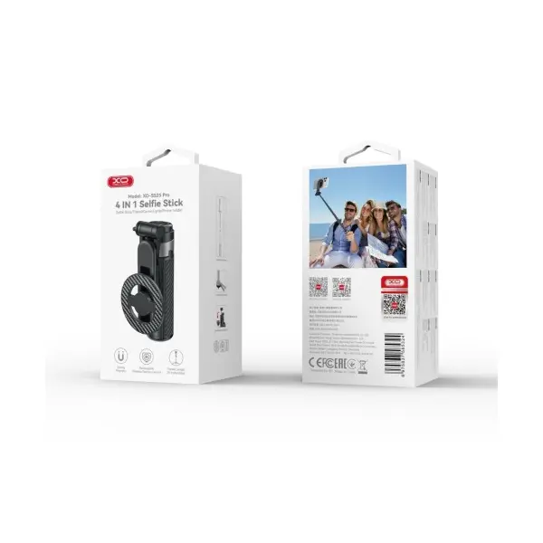 MR4_153073 Мульті-монопод xo ss25 pro magnetic four-in-one multi-functional mini bluetooth selfie stick, чорний 