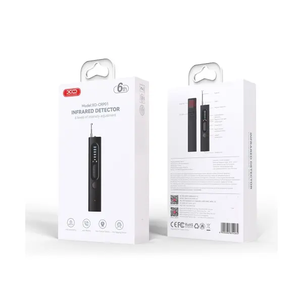 ПОРТАТИВНИЙ ДЕТЕКТОР ЖУЧКІВ XO CRP01 INFRARED DETECTOR ANTI EAVESDROPPING, ANTI EAVESDROPPING, ЧОРНИЙ
