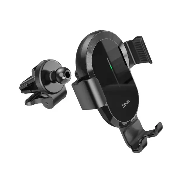 БЕЗДРОТОВИЙ АВТОМОБІЛЬНИЙ ЗАРЯДНИЙ ПРИСТРІЙ HOCO CA105 GUIDE THREE-AXIS LINKAGE WIRELESS CHARGING CAR HOLDER 15W, ЧОРНИЙ