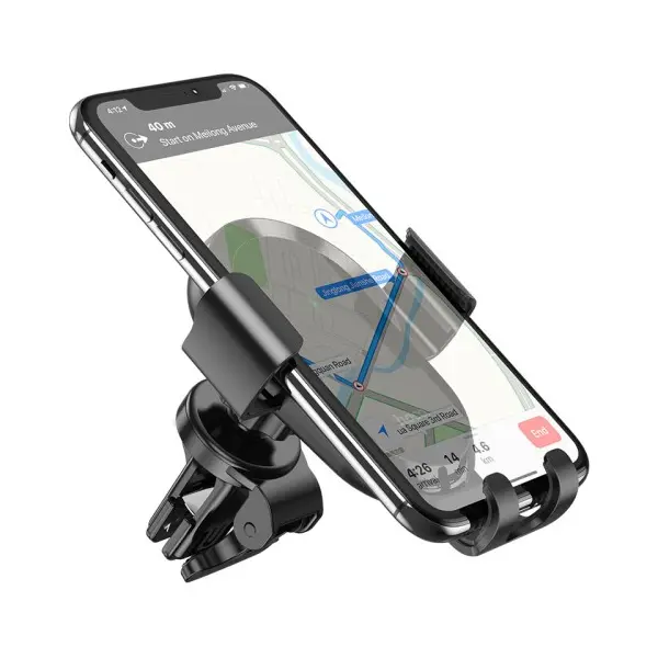БЕЗДРОТОВИЙ АВТОМОБІЛЬНИЙ ЗАРЯДНИЙ ПРИСТРІЙ HOCO CA105 GUIDE THREE-AXIS LINKAGE WIRELESS CHARGING CAR HOLDER 15W, ЧОРНИЙ