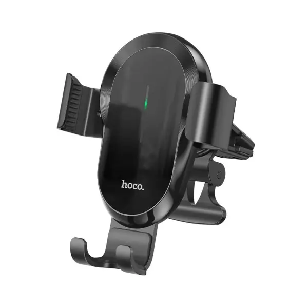 БЕЗДРОТОВИЙ АВТОМОБІЛЬНИЙ ЗАРЯДНИЙ ПРИСТРІЙ HOCO CA105 GUIDE THREE-AXIS LINKAGE WIRELESS CHARGING CAR HOLDER 15W, ЧОРНИЙ