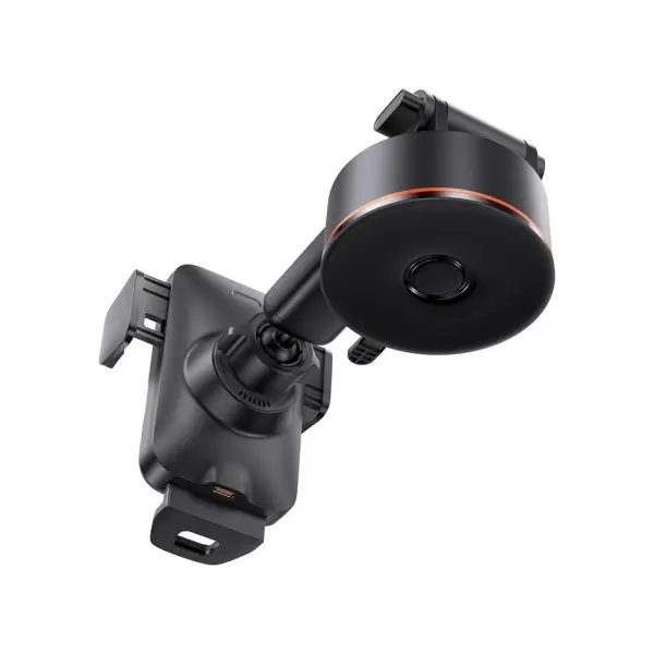 БЕЗДРОТОВИЙ АВТОМОБІЛЬНИЙ ЗАРЯДНИЙ ПРИСТРІЙ BASEUS WISDOM AUTO ALIGNMENT CAR MOUNT WIRELESS QI 15W, ЧОРНИЙ CGZX000101