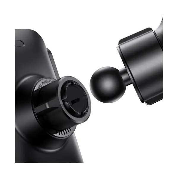БЕЗДРОТОВИЙ АВТОМОБІЛЬНИЙ ЗАРЯДНИЙ ПРИСТРІЙ BASEUS WISDOM AUTO ALIGNMENT CAR MOUNT WIRELESS QI 15W, ЧОРНИЙ CGZX000101