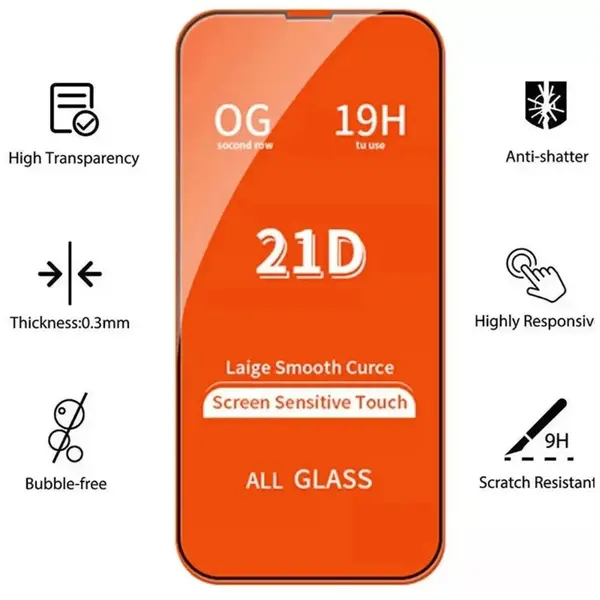 MR1_95248 Захисне скло tempered glass full glue для iphone 13 pro max / iphone 14 plus  21d black 