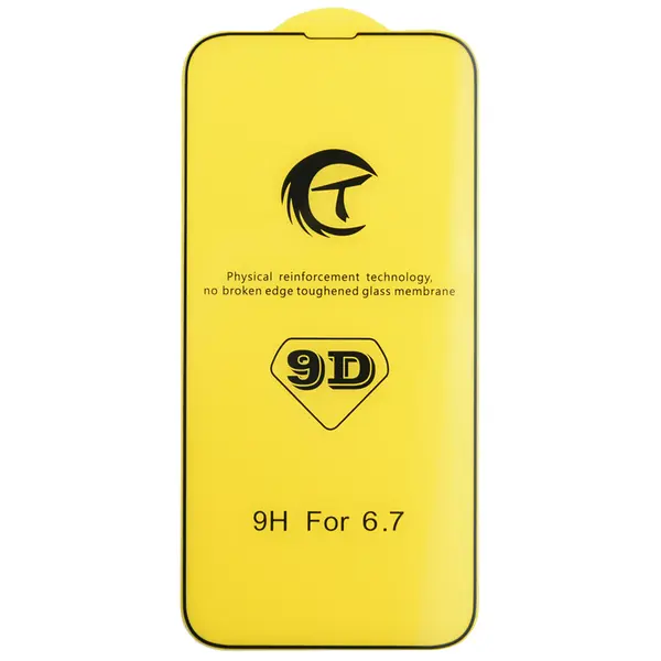 MR1_102055 Захисне скло full glue 9d tempered glass для iphone 13 pro max / iphone 14 plus (6.7') black 