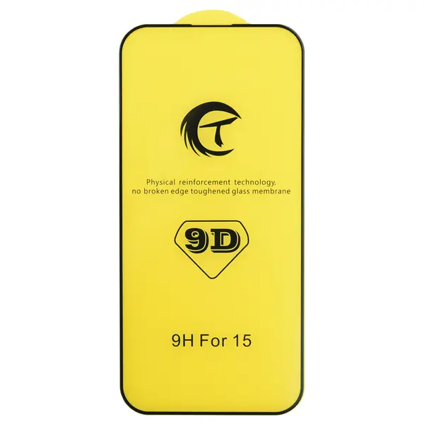 MR1_102058 Захисне скло full glue 9d tempered glass для iphone 15 / iphone 16 (6.1') black 