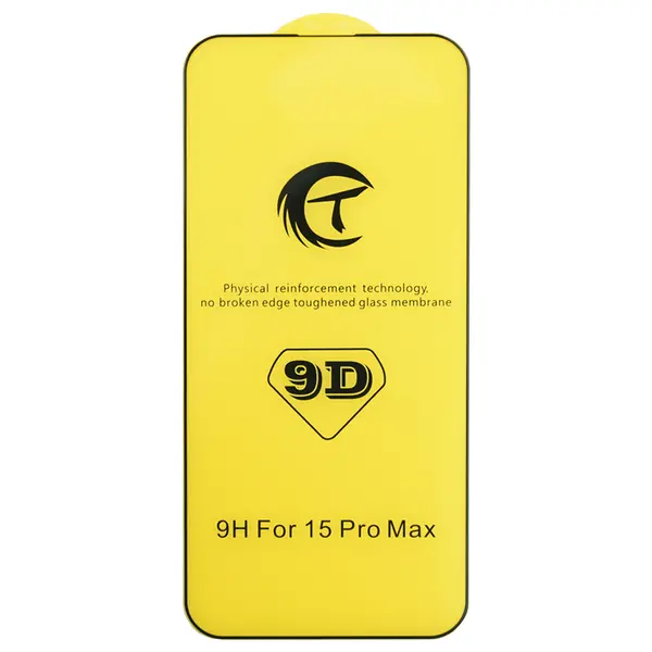 MR1_102062 Захисне скло full glue 9d tempered glass для iphone 15 pro max (6.7') black 