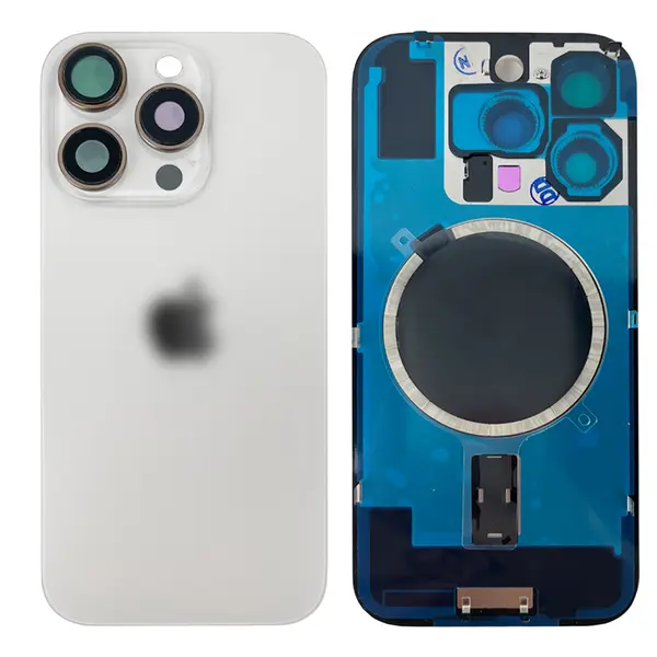 MR1_108046 Кришка задня iphone 16 pro max white titanium (з рамкою) original (prc) 