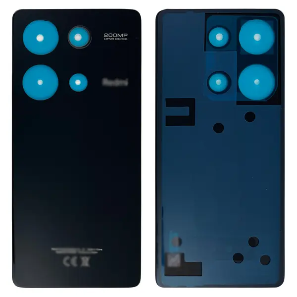 MR1_111133 Задня частина корпусу xiaomi redmi note 13 pro 4g midnight black (з склом камери) original (prc) 