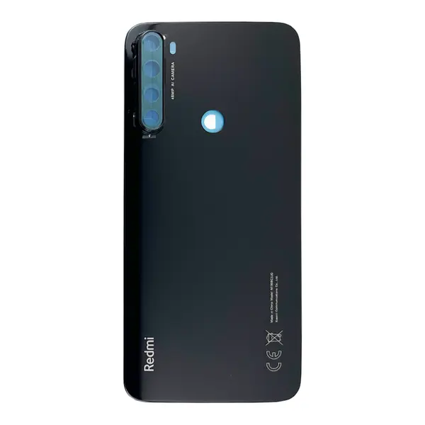 MR1_112694 Задня частина корпусу xiaomi redmi note 8 black (з склом камери) original (prc) 