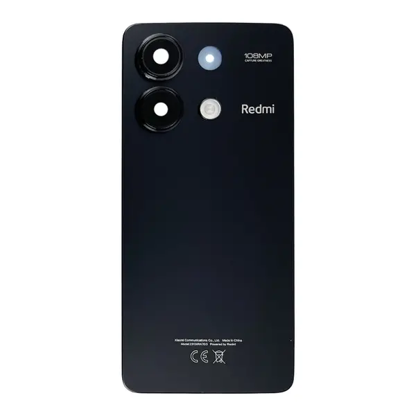 MR1_112954 Задня частина корпусу xiaomi redmi note 13 4g midnight black (з склом камери) original (prc) 